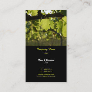 Winery vineyard grape business profile business card