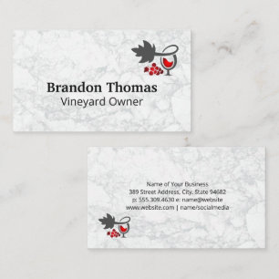 Winery Vineyard Grapes on the Vine Business Card