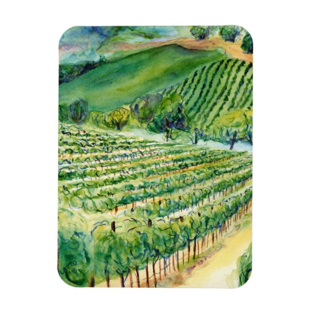 Winery Vineyard Magnet (Vertical)