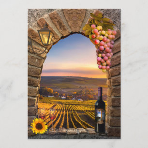 Winery Vineyard Rehearsal Dinner Invitation