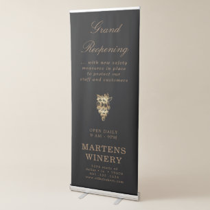 Winery Wine Business Grand Reopening Retractable Banner