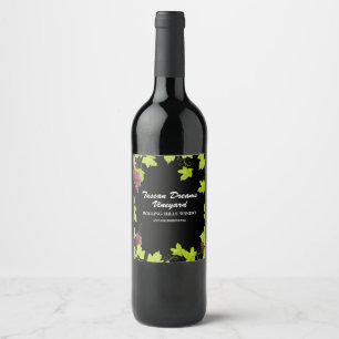 *~* Winery Wine Cellar Grape AR21 Cluster Vineyard Wine Label