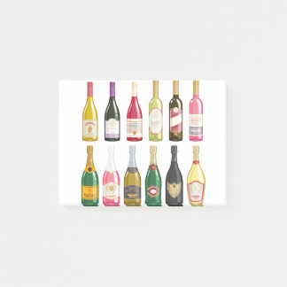 Wines and champagne Bottles Post-it Notes