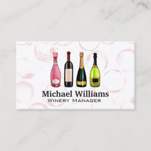 Wines and Champagne   Wine Stains Business Card