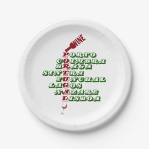 Wines of Portugal Portuguese Wine Paper Plate