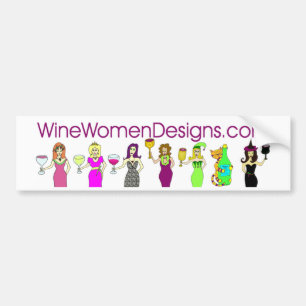 WineWomenDesigns.com Bumper Sticker