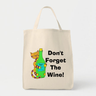 Wineycat "Don't Forget The Wine!" Shopping Bag