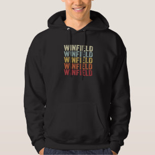 Winfield Michigan Winfield MI Retro Vintage Text P Hoodie