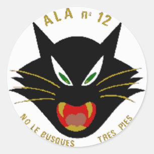 WING 12 CLASSIC ROUND STICKER