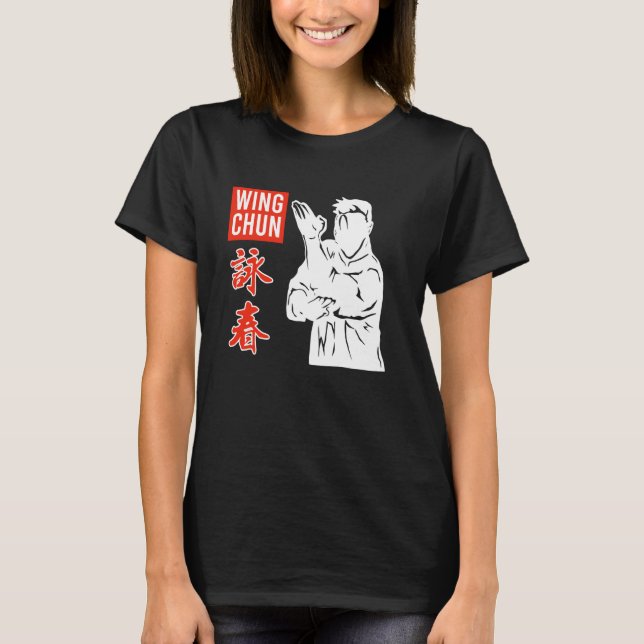 Wing Chun Chinese Shaolin Master China Wing Tsun T-Shirt (Front)