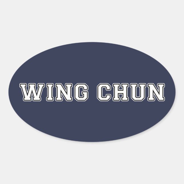 Wing Chun Oval Sticker (Front)