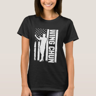 Wing Chun US Flag Wing Chun Fighter T-Shirt