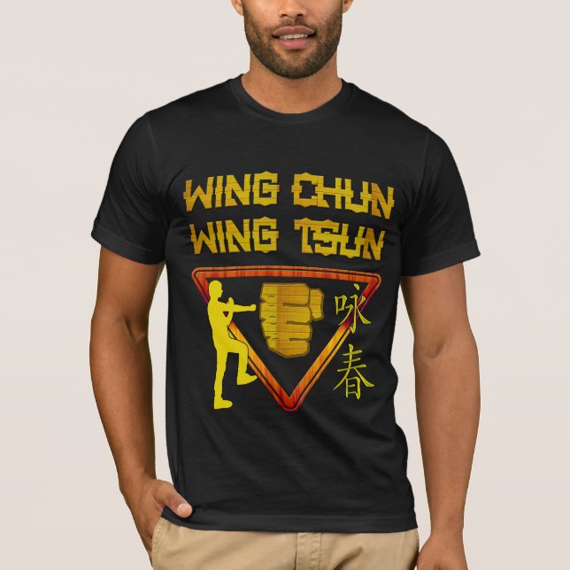 Wing Chun Wing Tsun Triangle Logo T-Shirt (Front)