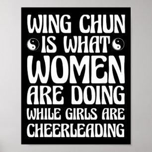 Wing Chun Women While Girls Cheerleading Poster