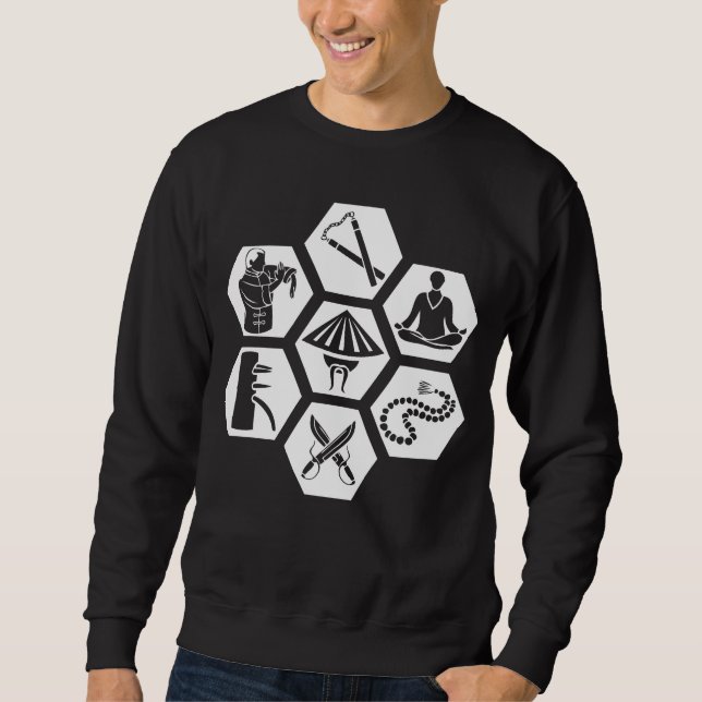 Wing Chun Yin Yang Martial Arts Fighting Sweatshirt (Front)