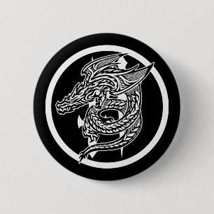 Wing Dragon Round Button