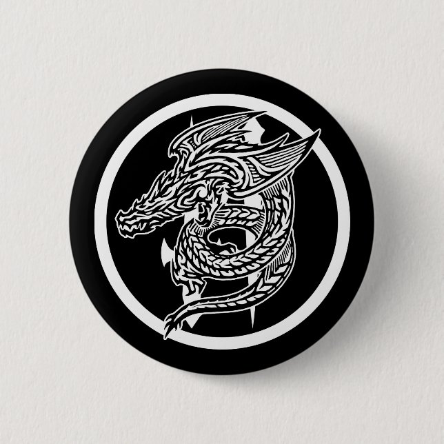 Wing Dragon Round Button (Front)