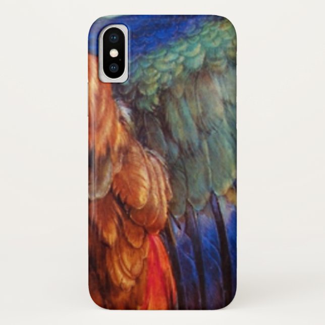 WING FEATHERS OF AN EUROPEAN ROLLER Case-Mate iPhone CASE (Back)