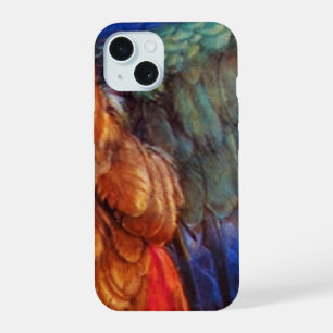 WING FEATHERS OF AN EUROPEAN ROLLER iPhone 15 CASE