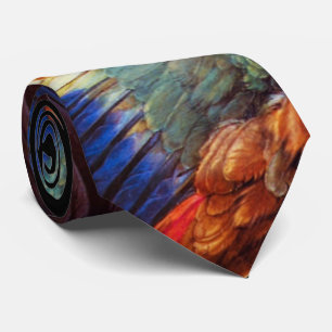WING FEATHERS OF AN EUROPEAN ROLLER TIE