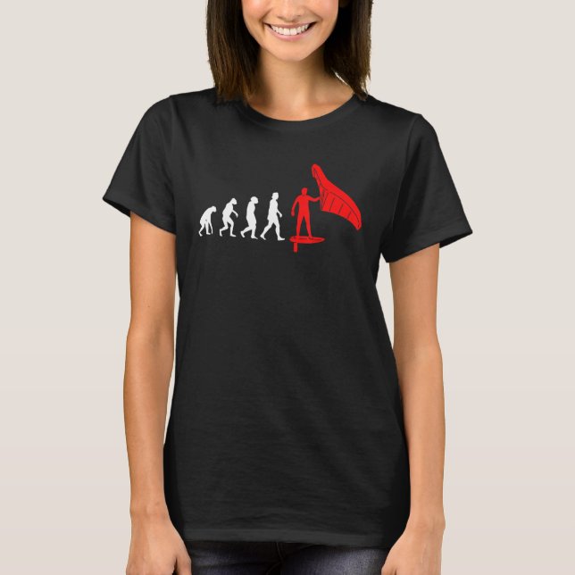 Wing Foil Evolution Wing Surf Monkey Wingfoil T-Shirt (Front)