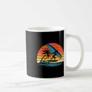 Wing Foiling Retro Sunset Design Surf Foil Ocean R Coffee Mug