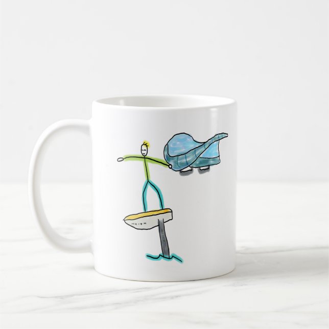 Wing Foiling Stickman Coffee Mug (Left)