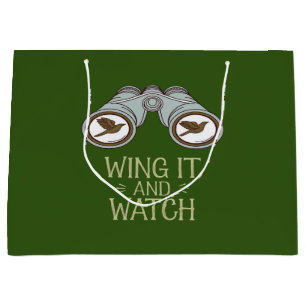Wing It and Watch Birdwatching Nature Adventure Large Gift Bag