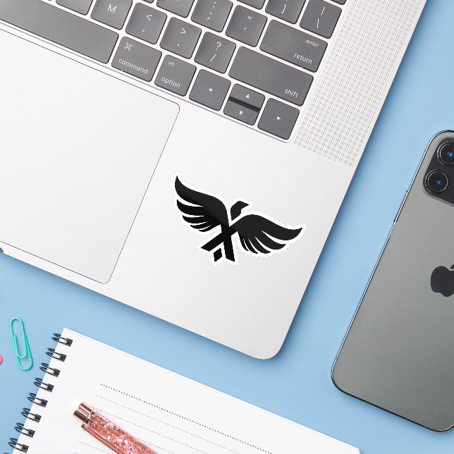 Wing Letter X Monogram (Laptop w/ iPhone)
