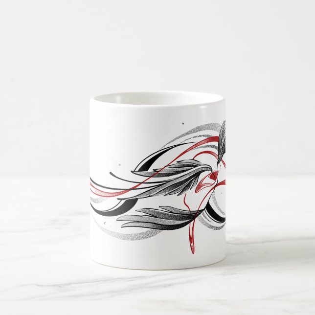 wing line art unique mug gift (Center)
