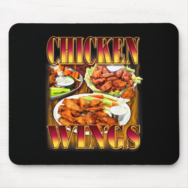 Wing Lover Bootleg Rap Cds Aesthetic 90s Funny Chi Mouse Mat (Front)