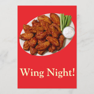 Wing Night Invitation