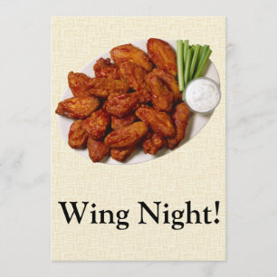 Wing Night Invitation