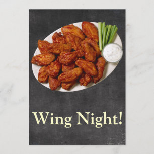 Wing Night Invitation