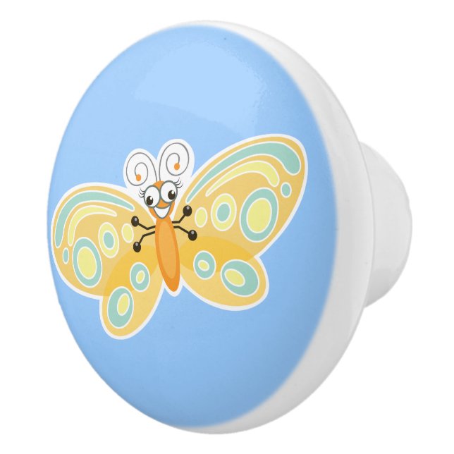 Wing-Nutz™_Butterfly (Beatrice)_sweet & fun decor Ceramic Knob (Right)