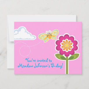 Wing-Nutz™_Butterfly_sweet & fun Birthday Party Invitation