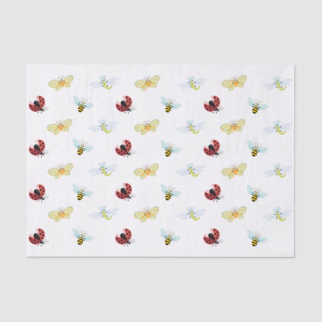 Wing-Nutz™_Fluttering Buddies_pattern_gift wrap Tissue Paper (Front)