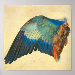 Wing of a Blaurake by Albrecht Durer Poster