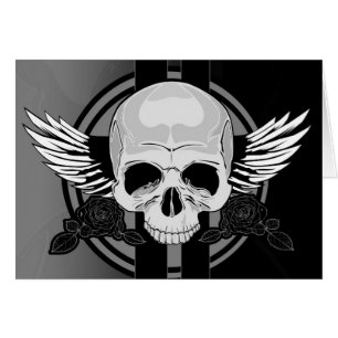Wing Skull - BLACK & WHITE