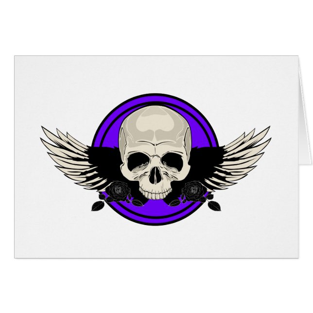 Wing Skull - PURPLE (Front Horizontal)