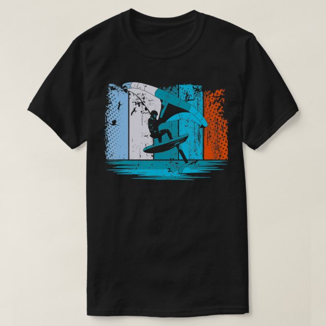 Wing Surf Wing Foil Wingsurfer Retro  T-Shirt (Design Front)