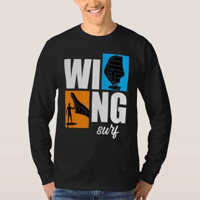 Wing Surf Wingfoil Wingsurf Retro T-Shirt (Front)