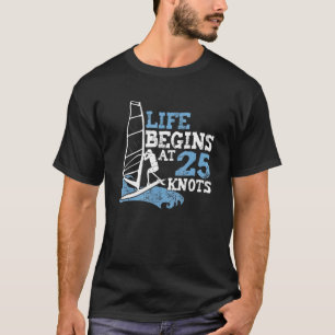 Wing Surfing Wind Surf American Flag Wind Ocean W T-Shirt