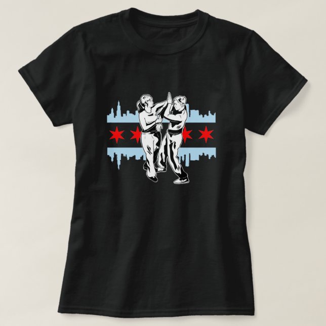 Wing Tsun Chicago Skyline T-Shirt (Design Front)