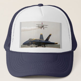Wing Walker over Angel Trucker Hat