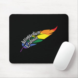 Wingaydium Lesbiosa – Funny LGBTQ+ Magic Pun Mouse Mat