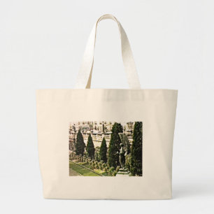 Winged Angel Statue Bath England 1986 snap-11737a Large Tote Bag