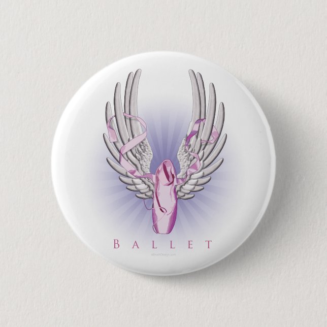 Winged Ballet (Dance) 6 Cm Round Badge (Front)