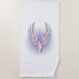 Winged Ballet (Dance) Beach Towel