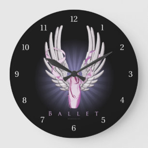 Winged Ballet (Dance) Large Clock